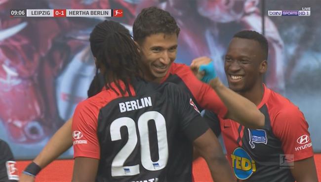 هدف هيرتا برلين الاول في مرمي لايبزج بتعليق حفيظ دراجي