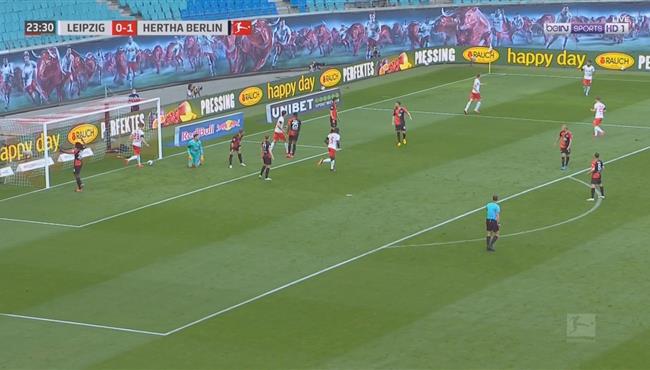 هدف تعادل لايبزج مع هيرتا برلين 1 1 تعليق حفيظ دراجي