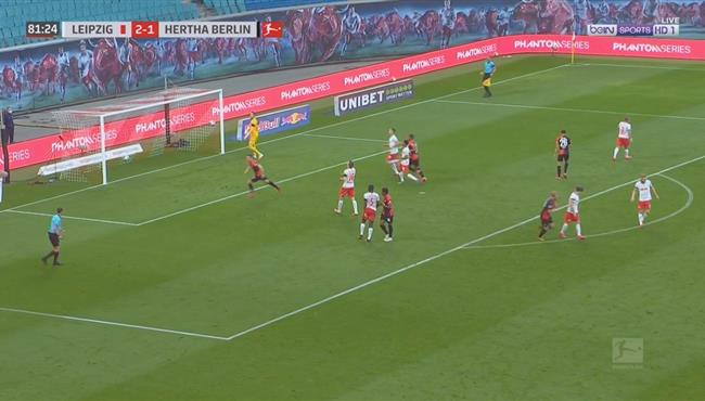 هدف تعادل هيرتا برلين مع لايبزج 2 2 تعليق حفيظ دراجي