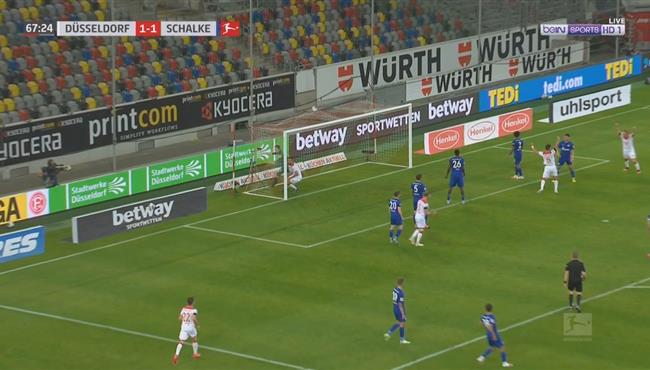 هدف دوسلدورف الثاني في مرمي شالكه 2 1 الدوري الالماني