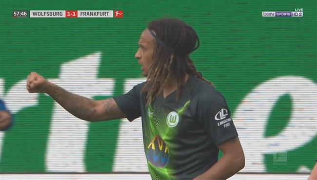 هدف تعادل فولفسبورج مع فرانكفورت 1 1 الدوري الالماني