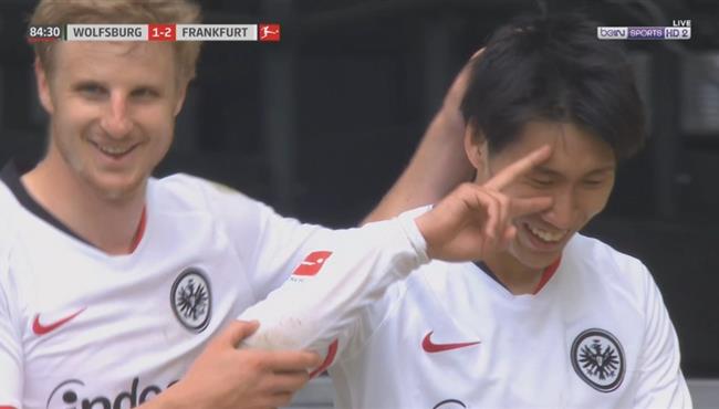 هدف فرانكفورت الثاني في مرمي فولفسبورج بالدوري الالماني