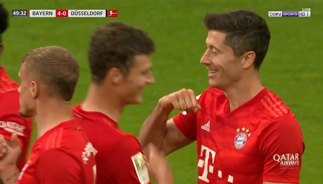 هدف ليفاندوفسكي الرائع بالكعب في مرمي فورتونا دوسلدورف بتعليق رؤوف خليف