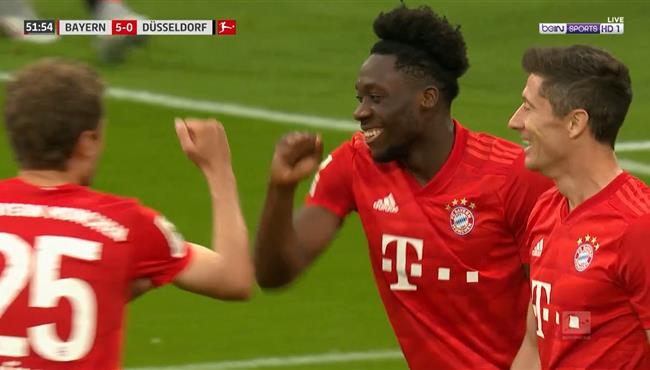 هدف بايرن ميونخ الخامس في مرمي فورتونا دوسلدورف بتعليق رؤوف خليف