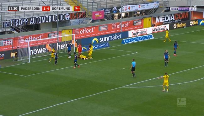 هدف بوروسيا دورتموند الخامس في مرمي بادربورن بالدوري الالماني