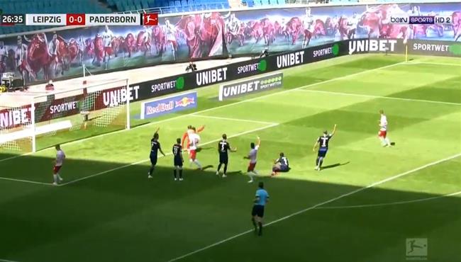 اهداف مباراة لايبزج وبادربورن 1 1 الدوري الالماني