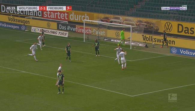 اهداف مباراة فولفسبورج وفرايبورج 2 2 الدوري الالماني