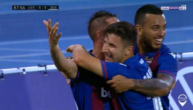 هدف تعادل ليفانتي القاتل مع اشبيلية 1 1 الدوري الاسباني