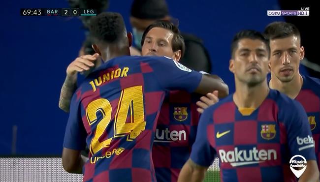 اهداف مباراة برشلونة وليجانيس 2 0 الدوري الاسباني