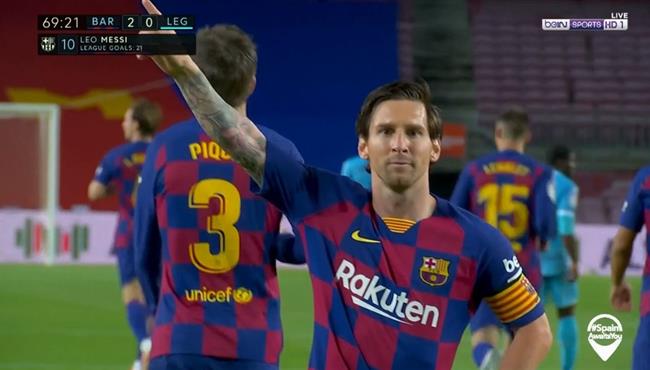 هدف ميسي في مرمي ليجانيس بالدوري الاسباني