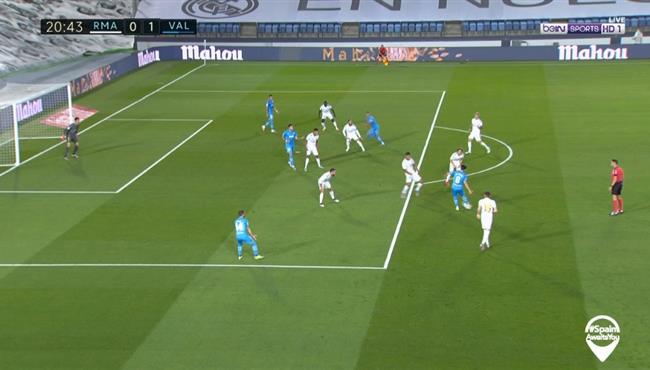 هدف فالنسيا الملغي امام ريال مدريد في الدوري الاسباني