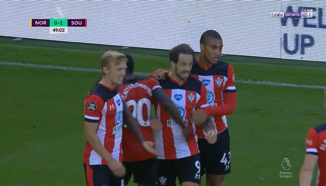 اهداف مباراة ساوثهامبتون ونورويتش سيتي 3 0 الدوري الانجليزي