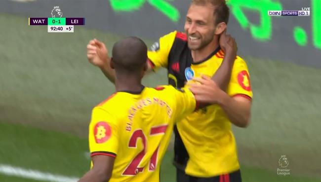 هدف تعادل واتفورد الرائع في مرمي ليسر سيتي بالدوري الانجليزي