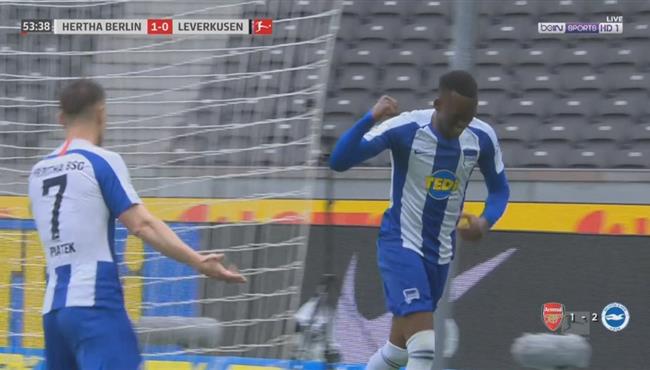هدف رائع في مباراة هيرتا برلين وباير ليفركوزن بالدوري الالماني