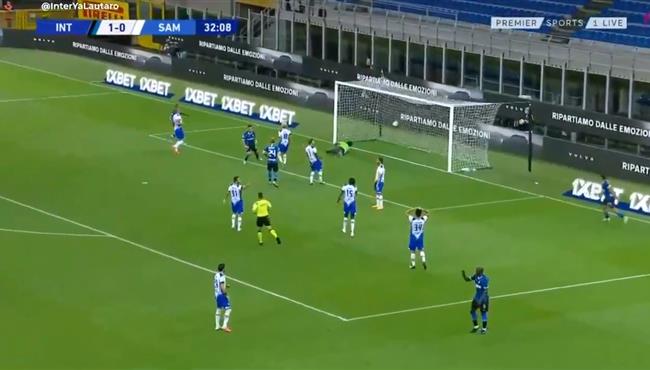 هدف انتر ميلان الثاني في مرمي سامبدوريا مارتينيز