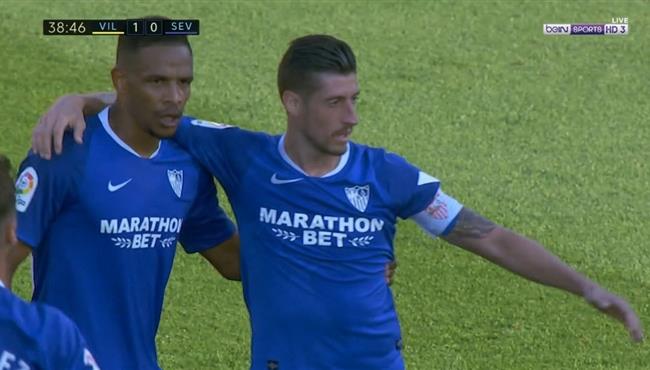 هدف صاروخي رائع لـ اشبيلة في مرمي فياريال بالدوري الاسباني