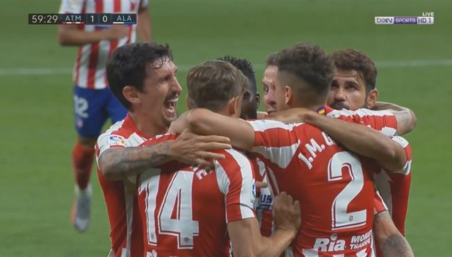 اهداف مباراة اتلتيكو مدريد وديبورتيفو الافيس 2 1 الدوري الاسباني