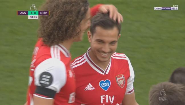 هدف ارسنال الرابع في مرمي نوريتش سيتي بالدوري الانجليزي