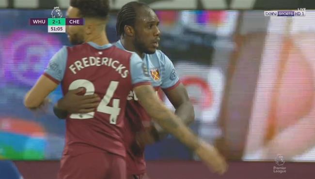 هدف وست هام الثاني في مرمي تشيلسي بالدوري الانجليزي