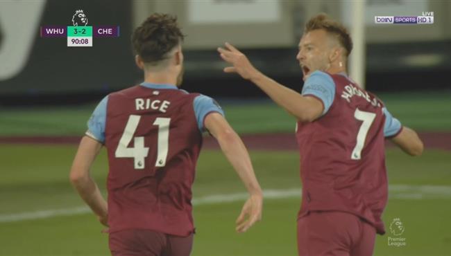 هدف فوز وست هام القاتل علي تشيلسي 3 2 الدوري الانجليزي