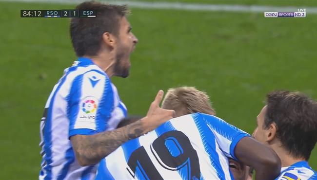 اهداف مباراة ريال سوسيداد واسبانيول 2 1 الدوري الاسباني