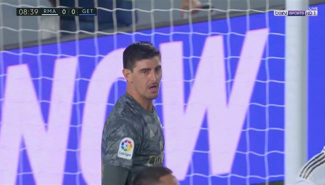 تصدي كورتوا يحرم خيتافي من تسجيل هدف اول امام ريال مدريد في الدوري الاسباني