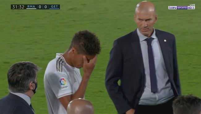 اصابة رافيال فاران في مباراة ريال مدريد وخيتافي بالدوري الاسباني