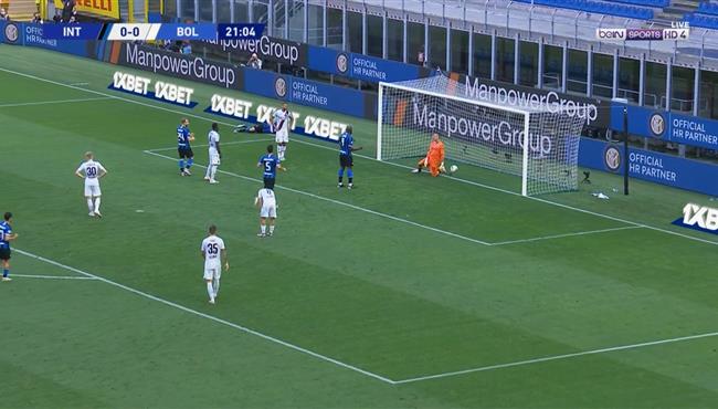 اهداف مباراة انتر ميلان وبولونيا 1 2 الدوري الايطالي