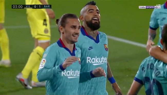 هدف برشلونة الاول في مرمي فياريال بالدوري الاسباني