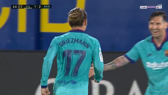 هدف جريزمان العالمي في مرمي فياريال اسيست بالكعب من ميسي