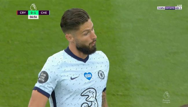 هدف اوليفيه جيرو في مرمي كريستال بالاس في الدوري الانجليزي