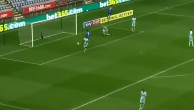 هدف فوز ويجان على كوينز بارك رينجرز اسيست سام مرسي