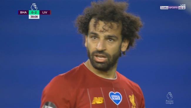 محمد صلاح كاد ان يسجل هدف رائع في مرمي برايتون