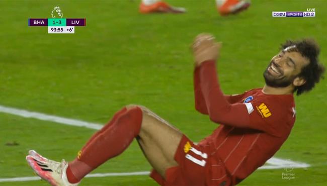 محمد صلاح يهدر فرصة هدف امام برايتون