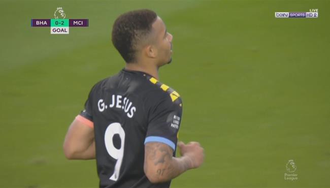 هدف جابريل خيسوس في مرمي برايتون بالدوري الانجليزي