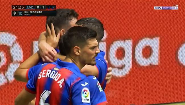 اهداف مباراة ايبار واسبانيول 2 0 الدوري الاسباني