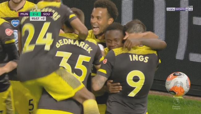 هدف تعادل ساوثهامبتون القاتل مع مانشستر يونايتد 2 2 الدوري الانجليزي