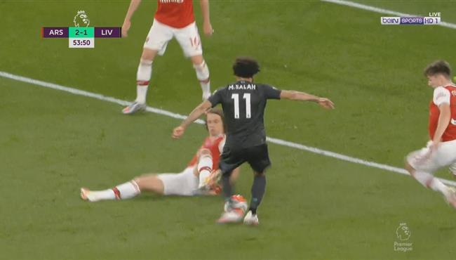 محمد صلاح يتلاعب بديفيد لويز وحارس ارسنال يحرمه من هدف رائع