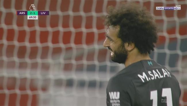 محمد صلاح يهدر فرصه خطيرة لليفربول امام ارسنال ورد فعل كلوب