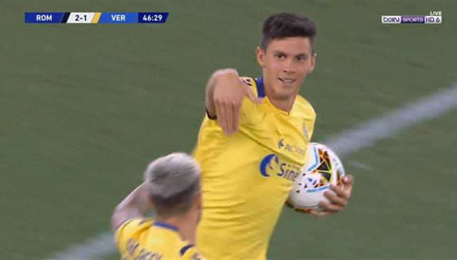 هدف رائع بالكعب لهيلاس فيرونا امام روما في الدوري الايطالي