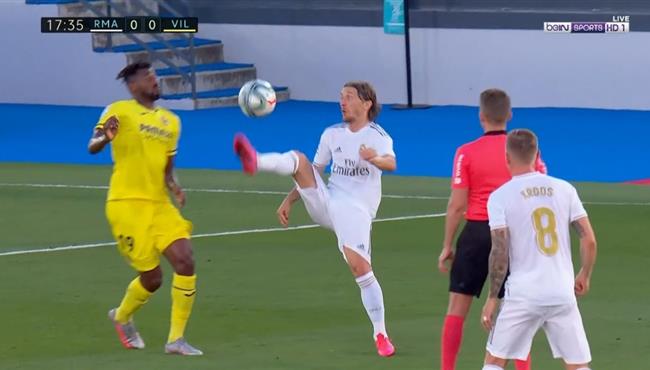 مهاراة رائعة من لوكا مودريتش في مباراة ريال مدريد وفياريال