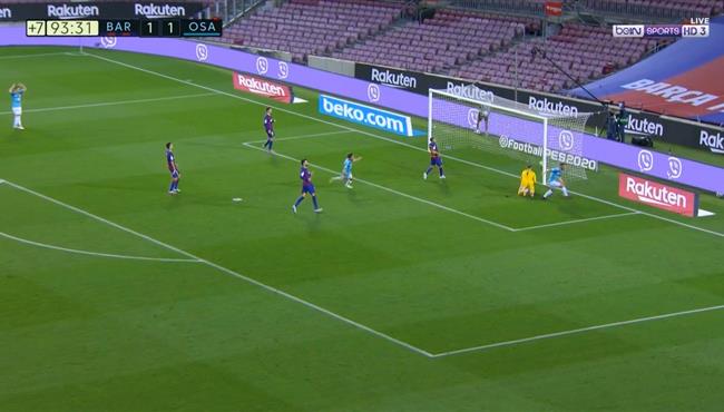 هدف اوساسونا الثاني القاتل في مرمي برشلونة الدوري الاسباني