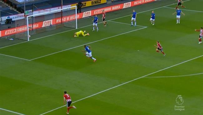 تصدي بيكفورد الرائع ينقذ مرمي ايفرتون من هدف اول لشيفيلد في الدوري الانجليزي