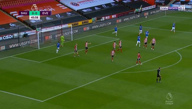 هدف ايفرتون الاول في مرمي شيفيلد ريتشارليسون