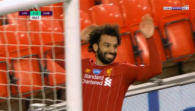 محمد صلاح يهدر فرصه هدف امام تشيلسي بتعليق حفيظ دراجي