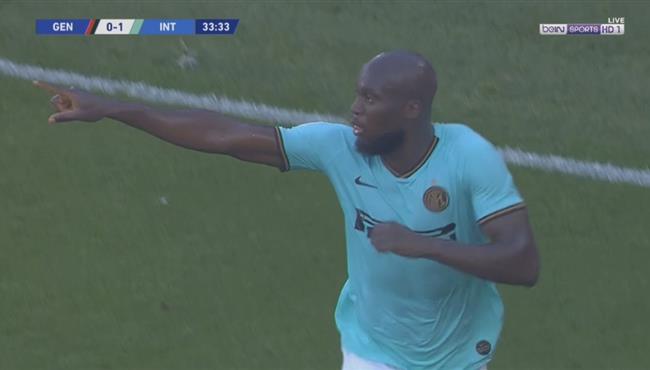 هدف لوكاكو الاول في مرمي جنوي بالدوري الايطالي