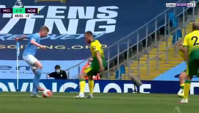 هدف دي بروين العالمي في مرمي نورويتش سيتي بالدوري الانجليزي