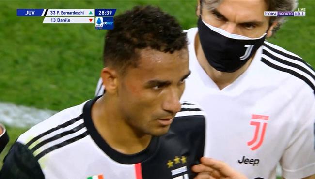 اصابة دانيلو وخروجه بعد اصطدام قوي مع لاعب سامبدوريا