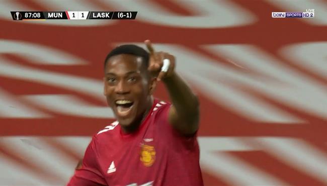 هدف انتوني مارسيال في مرمي لاسك لينز بالدوري الاوروبي