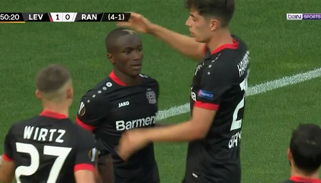 هدف فوز باير ليفركوزن على رينجرز 1 0 الدوري الاوروبي